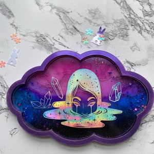 Crystal Space Girl Cloud Trinket Tray