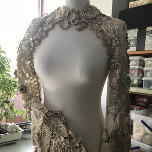 Bolero jacket for Irish crochet