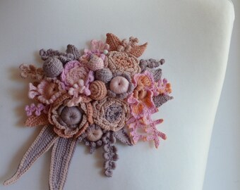 Unique Brooch bouquet Pin Floral Wedding party Birthday gift Lapel brooch Shawl brooch Fashion brooch Flower brooch Unique jewelry