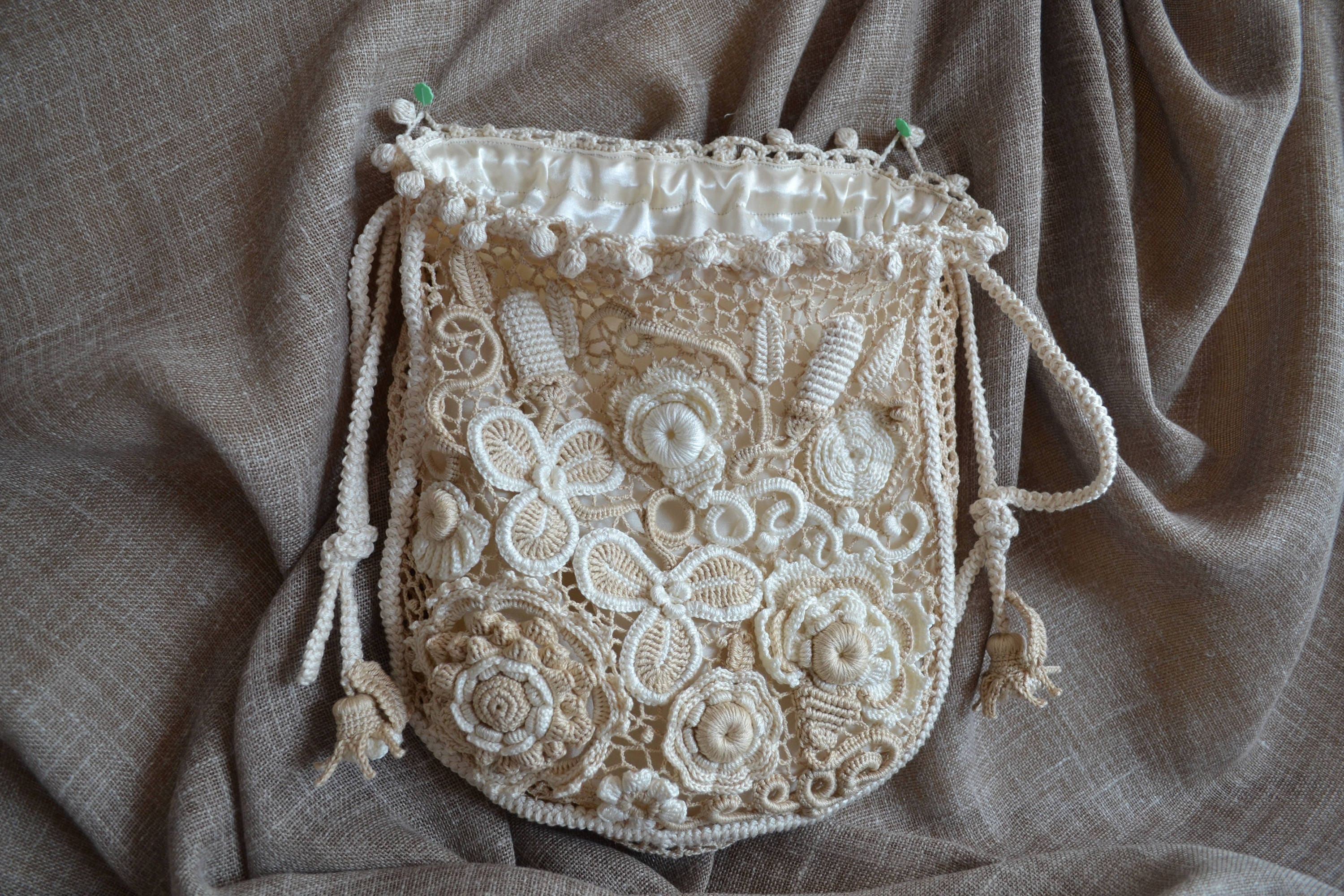 Сумки из ирландского кружева. Шикарные вязаные сумки. Сумка ирландским кружевом. Сумка в стиле ирландского кружева. Ирландское кружево сумки.