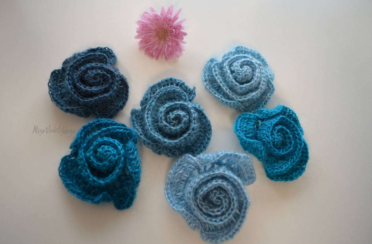 Set flower DIY Kit Crochet collar Rose flower 10pcs crochet | Etsy