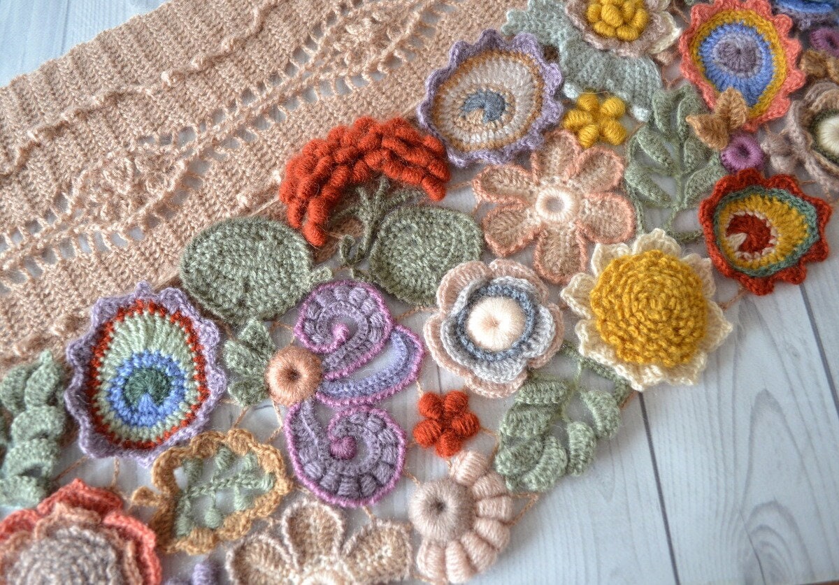 irish crochet scarf