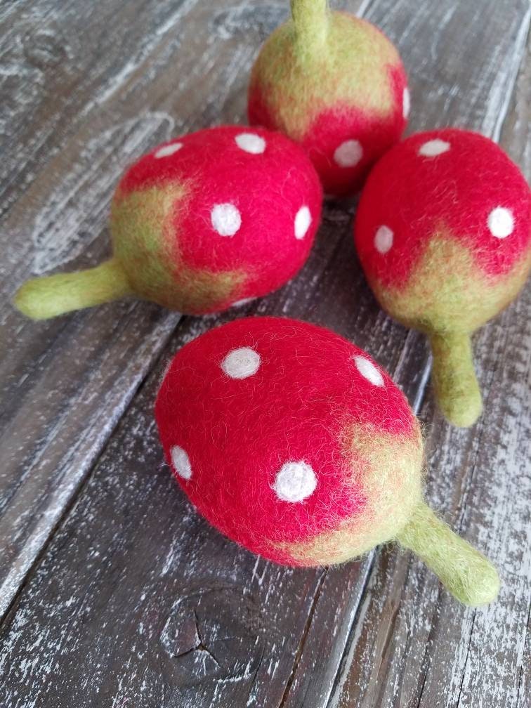 Large felt strawberries. Strawberry photo props. Strawberry | Etsy