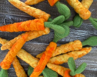 Felt Carrots: Handmade Easter Decoration, Vase Filler (Set of 3)