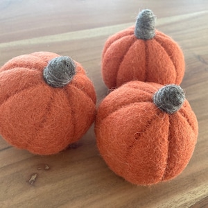 XL Felt Pumpkins: Fall Table & Shelf Decor (Set of 2)
