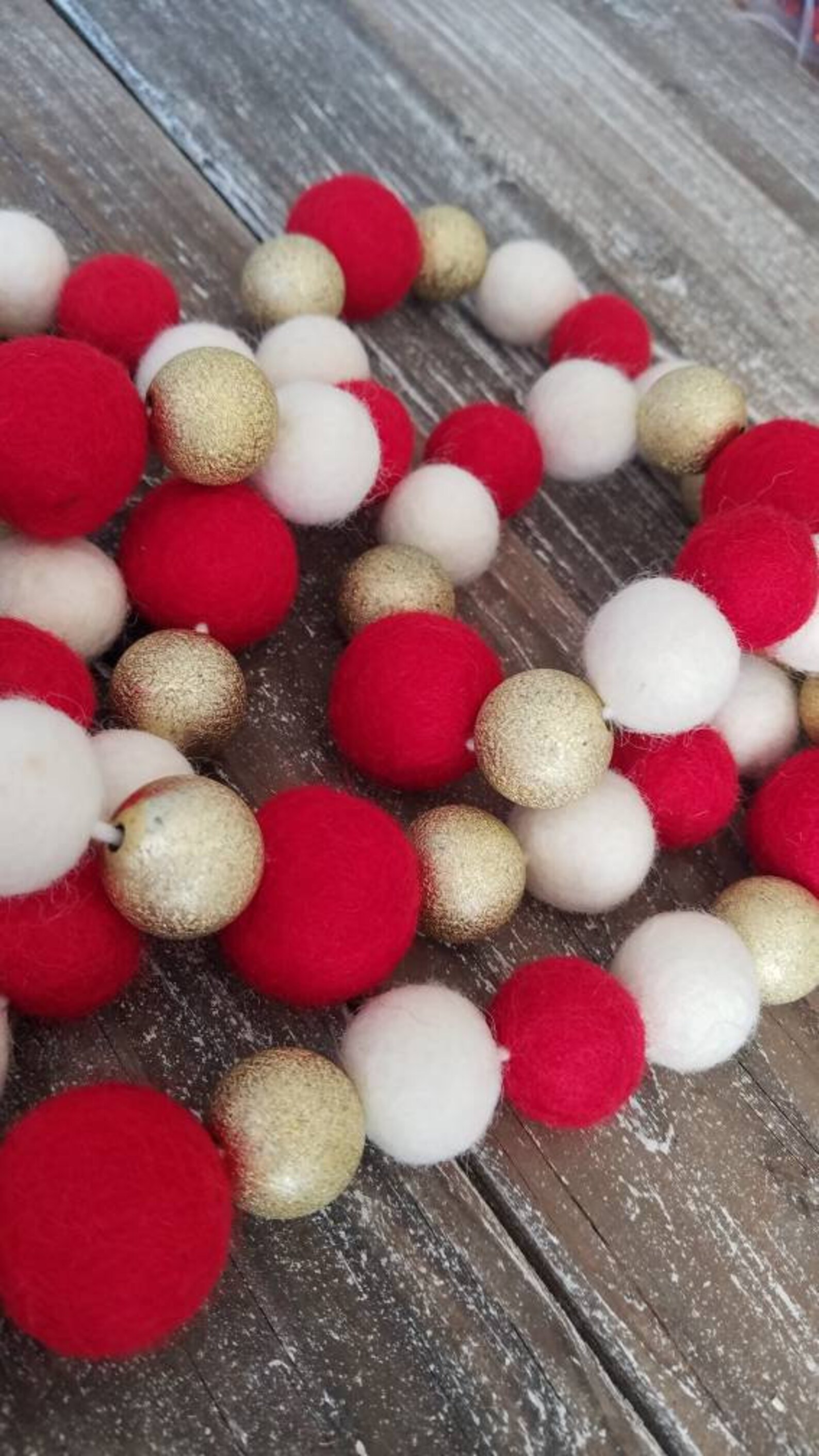 Christmas Garland. Felt Ball Garland. Christmas Tree Garland. Etsy
