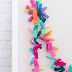 Birthday Party Garland. Felt Strip garland. Party decoration. Party banner 4.5ft image 10