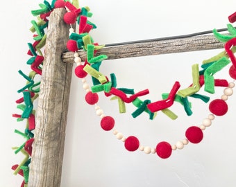 Christmas confetti garland. Christmas decor. Christmas accent. Christmas tree decoration. 5ft