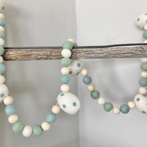Felt Easter Egg Garland: Blue, Green, and Polka Dot Decor (5ft)