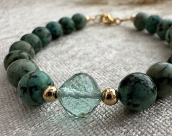 African Turquoise  Signature Bracelet