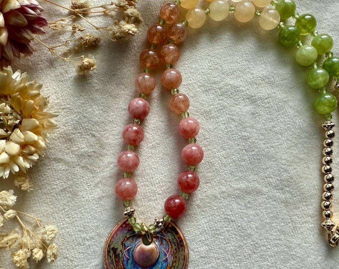 Boho Ombre Artisan Pendant Necklace