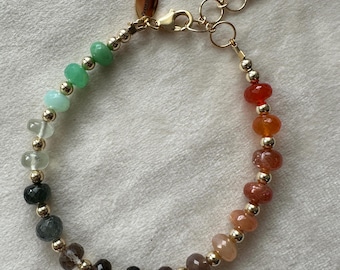 Fall Colors 14kt Gold Filled Gemstone Bracelet