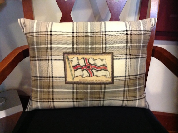 tobacco flannel flags German West African Flag Cigar Flannel Pillow. Antique Tobacco Flannel  Pillow. Cigar Flannel German West African Col Flag Pillow