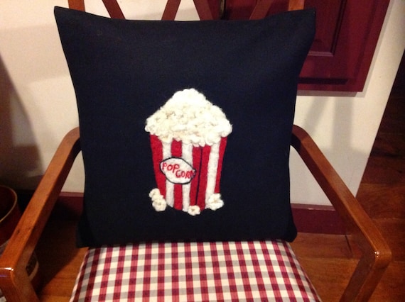 Movie theater Pop Corn pillow. Hand Movie theater Pop Corn pillow. Hand