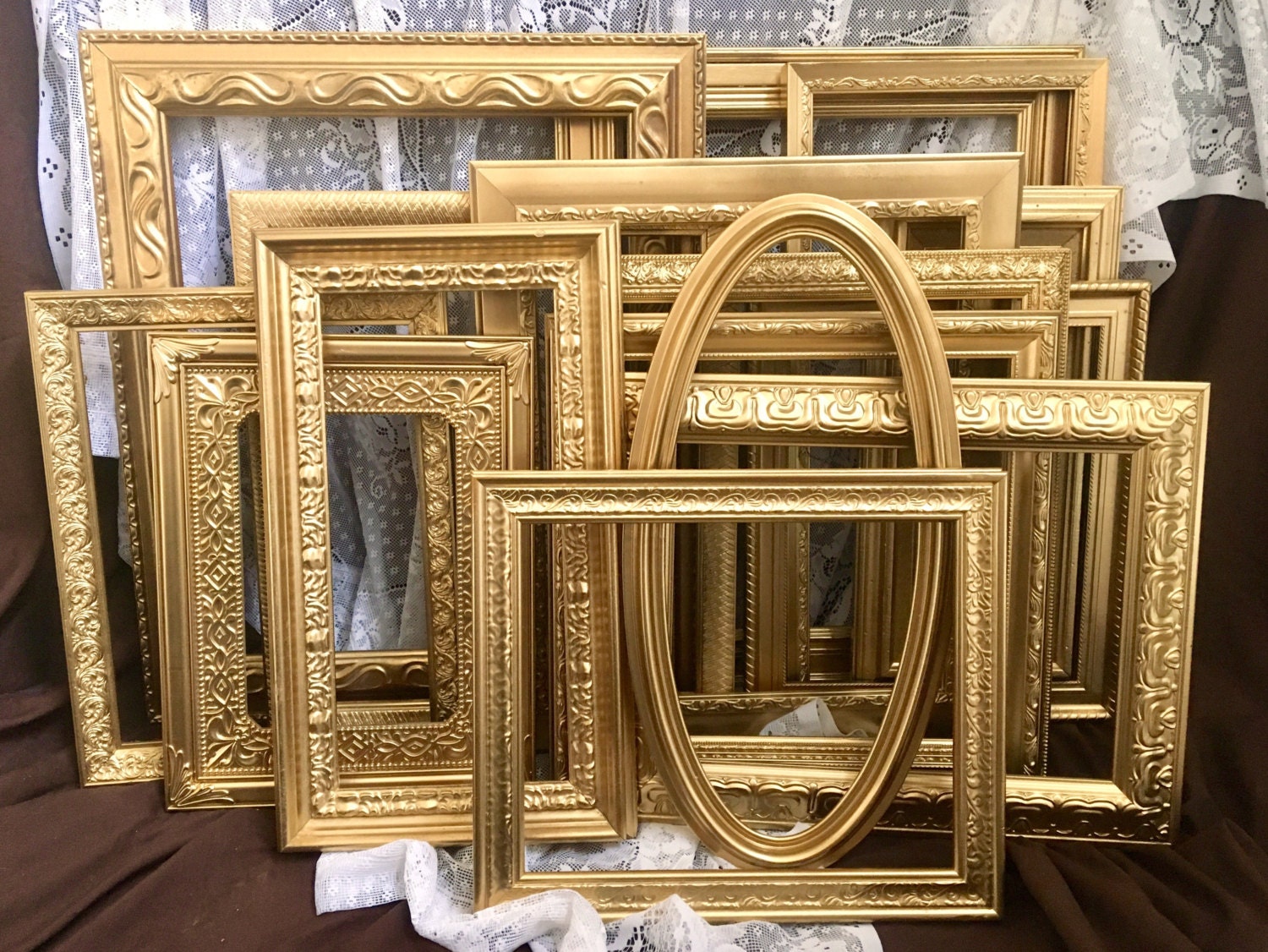 Gold Picture Frame Collage Gallery Wall Odd Unique and Etsy