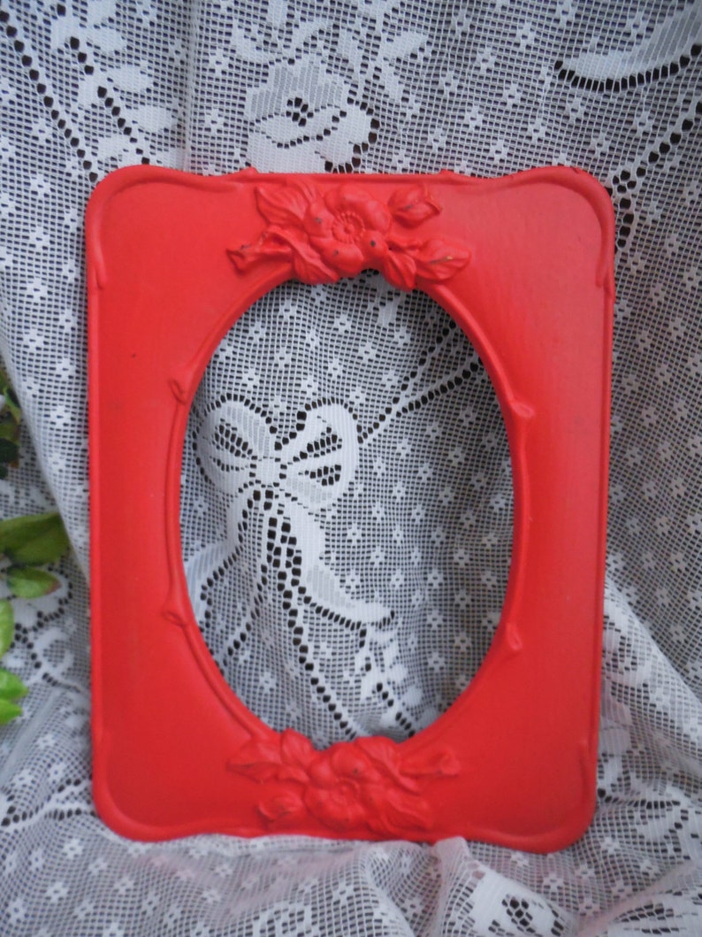 5X7 Red Picture Frames Ruby Rose Set of 3 Floral Picture Frames Tabletop