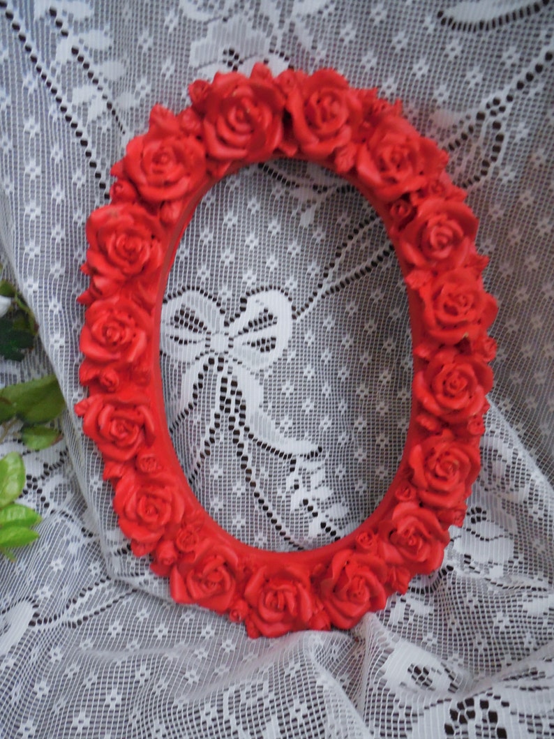5X7 Red Picture Frames Ruby Rose Set of 3 Floral Picture Frames Tabletop
