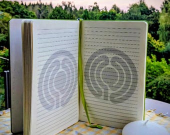 Finger Labyrinth Journal – 240-Page Lined Hardcover Notebook