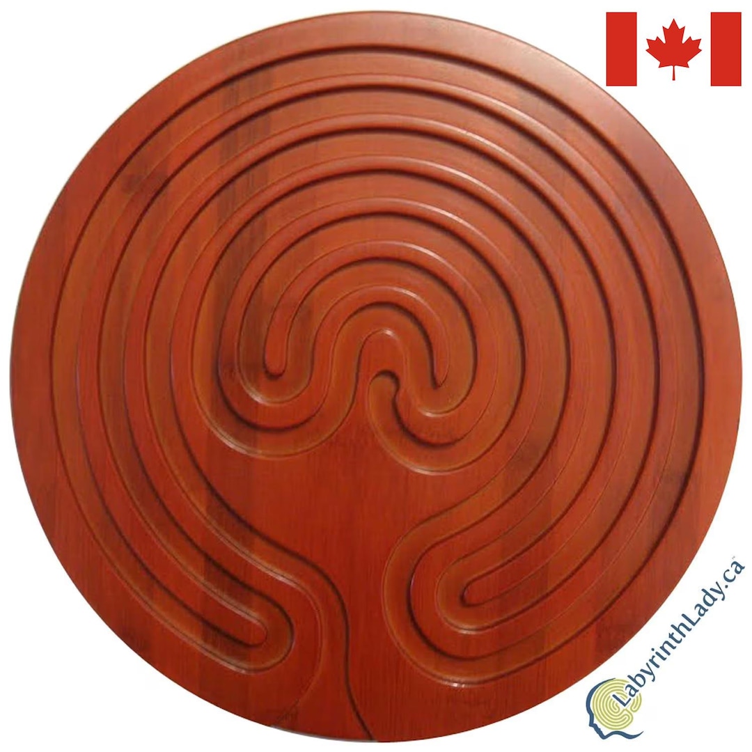 Bamboo Finger Labyrinth Board: Mindfulness Meditation Tool for Stress ...