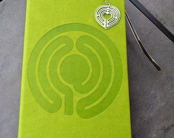 Mindfulness Journal + Heart Labyrinth Bookmark Bundle – Writing & Reading Companion for Reflection and Focus
