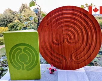 Bamboo Finger Labyrinth & Mindfulness Journal – Meditation Gift Set