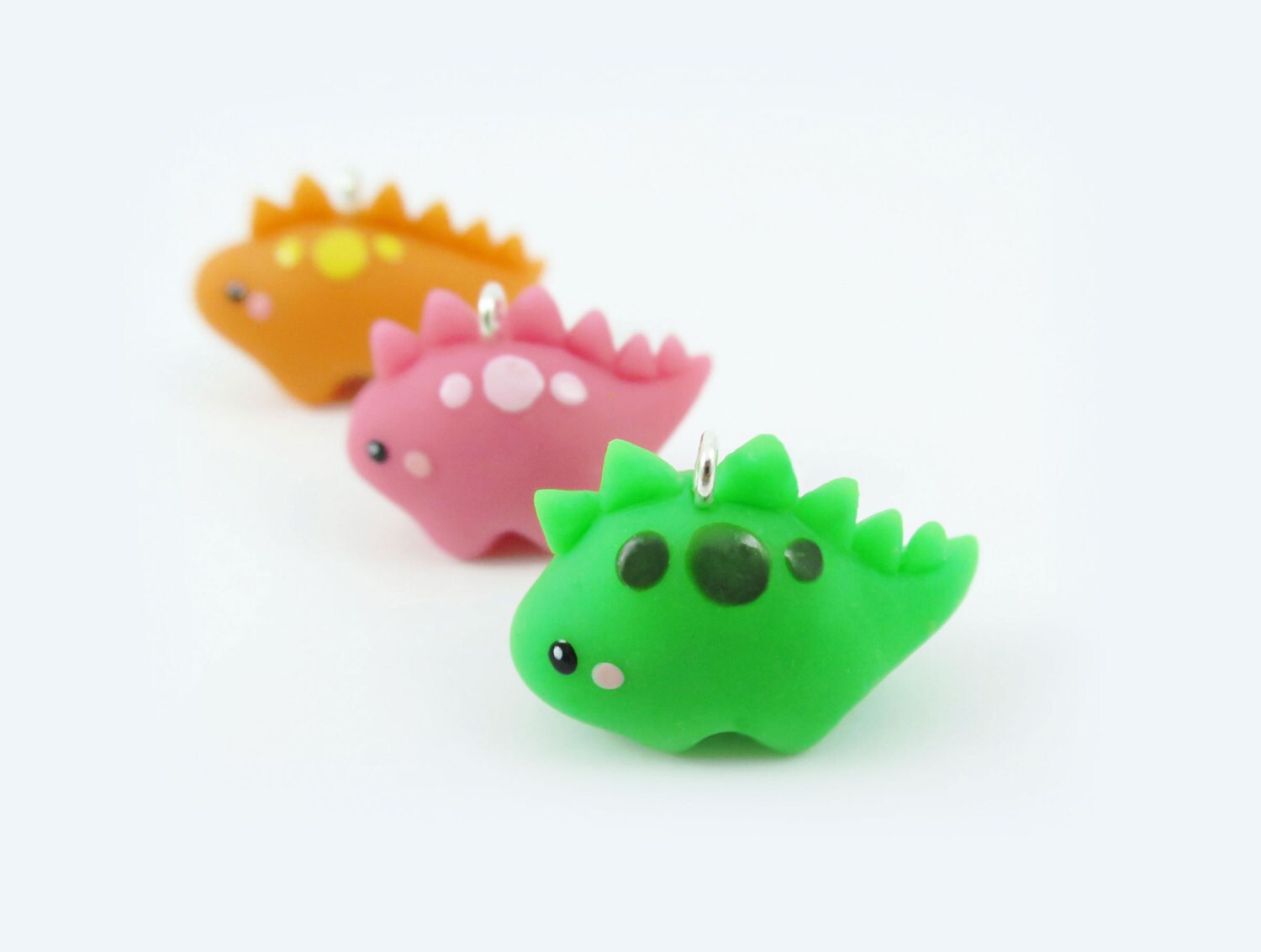 Polymer Clay Baby stegosaurus Dinosaur Earrings cute dinosaur Etsy