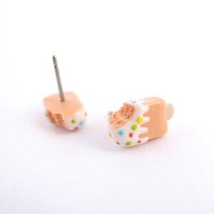 Sweet orange ice cream earring, cute ice cream earring, polymer clay food earring, ice cream jewellery, birthday gift, gift image 4