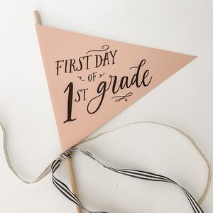 First Day of 1st Grade School Flag, Printable First Day of 1st Grade Flag, First Day of Kindergarten Flag, DIY