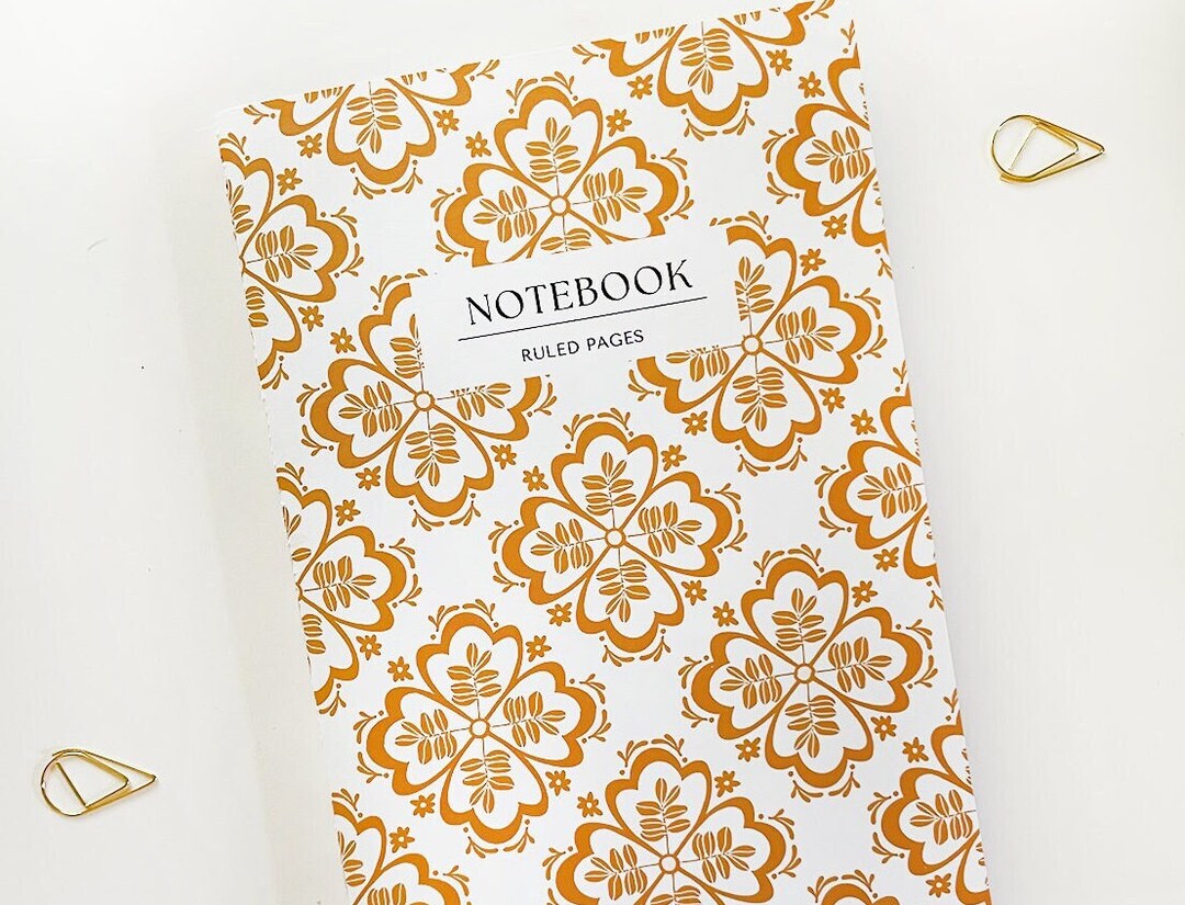 Patterned Note Books Flower Pattern Notebook, Fall Pattern Notebook, Mushroom Notebook, Fall ...