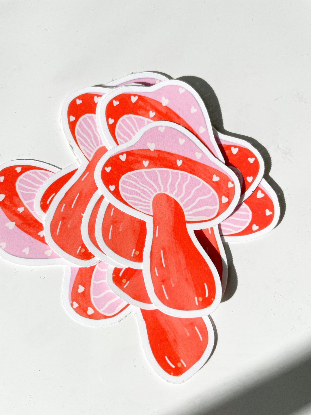 Cute Mushroom Stickers, Vinyl Sticker, Fungi Mushroom Art Stickers
