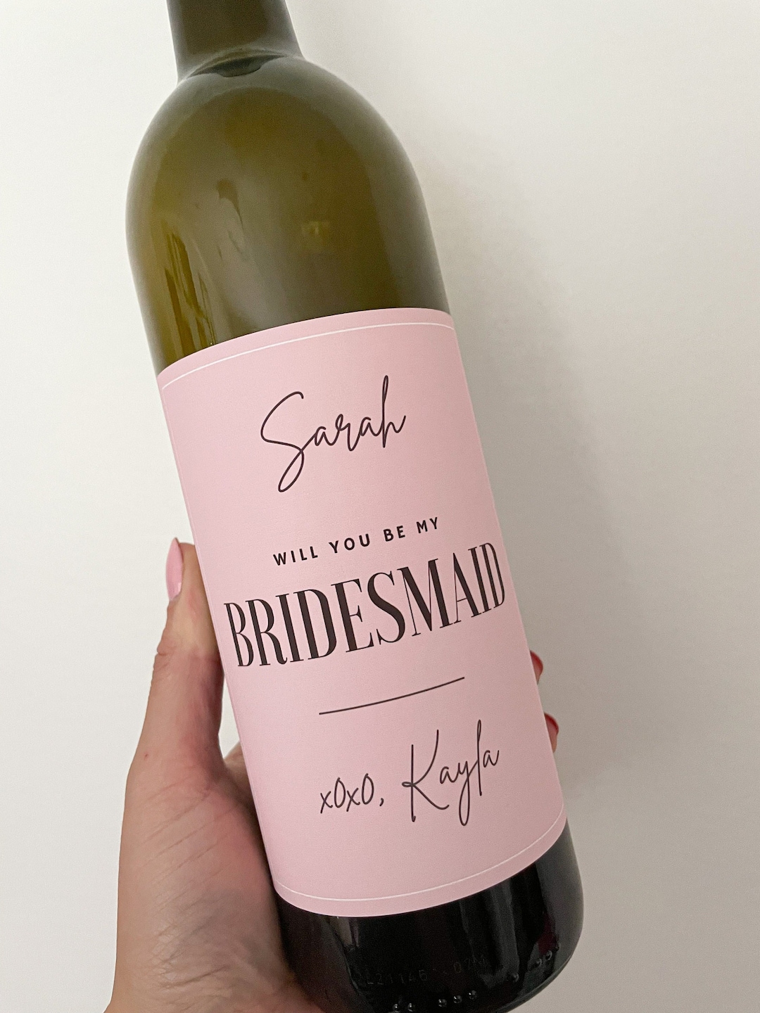 Will You Be My Bridesmaid Proposal Wine Label, Custom Bridesmaid Wine