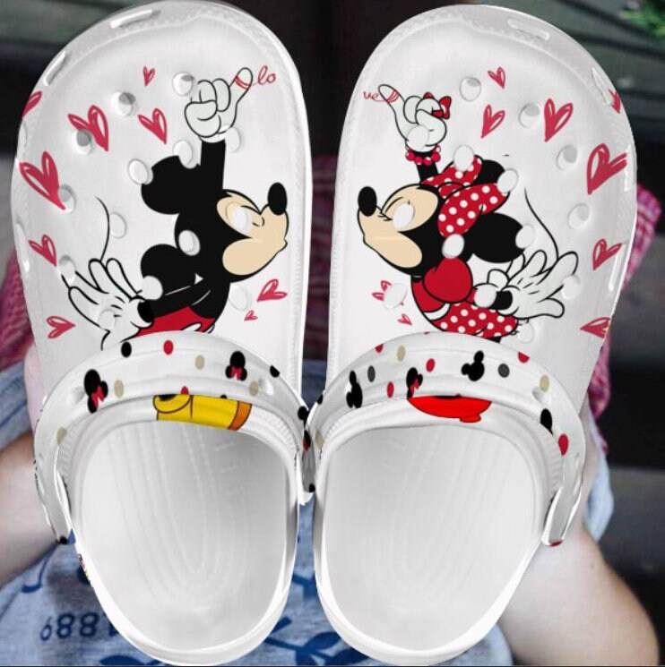 Mickey Minnie Mouse Clogs Shoes, Disney Couple Clogs, Gift For Her, Mother Day Gift