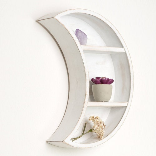 Moon Shelf White Nursery Wall Decor Nursery Shelf Etsy