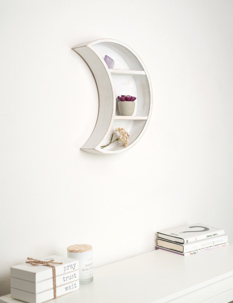 Moon Shelf White Nursery Wall Decor Nursery Shelf Etsy
