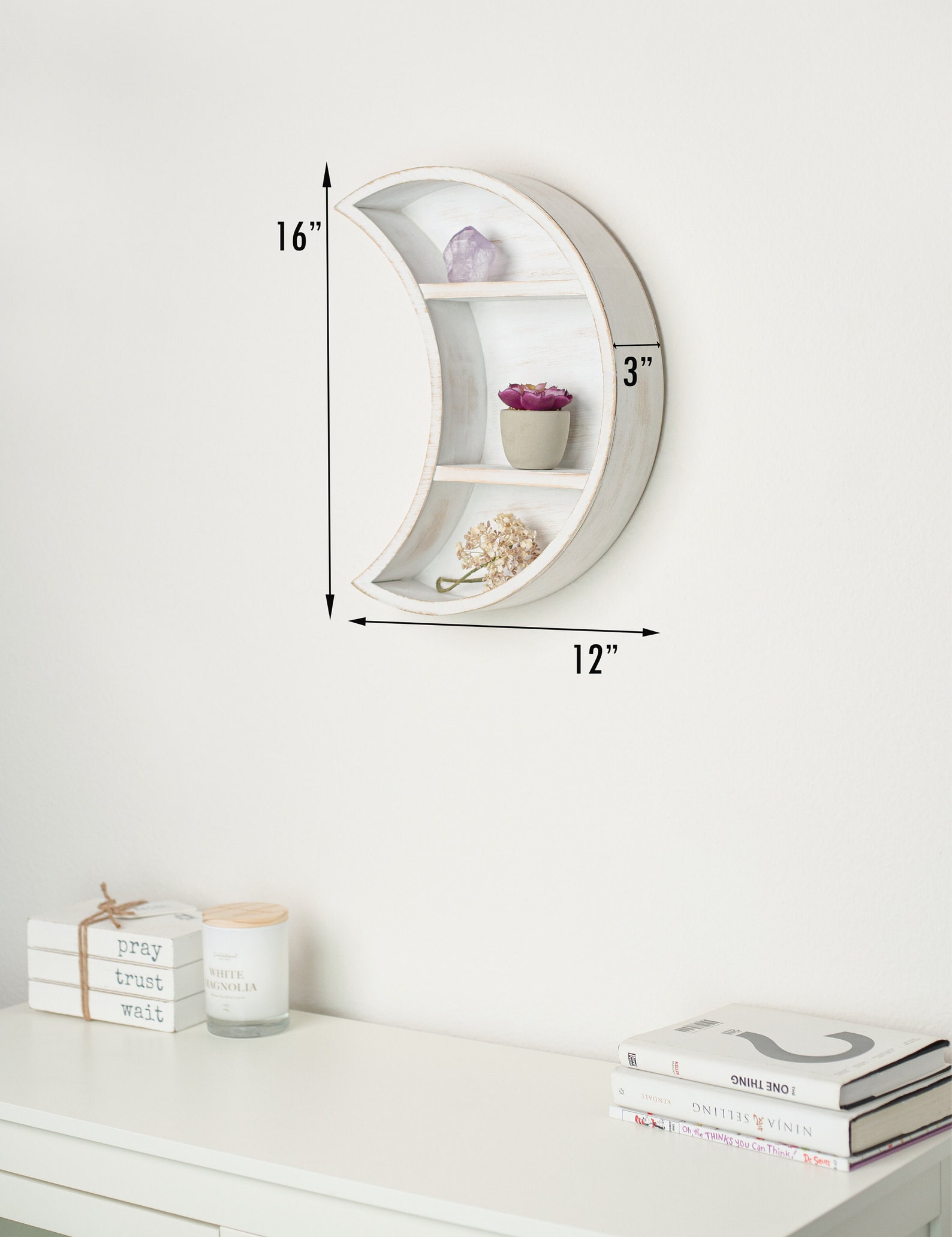 Moon Shelf White Nursery Wall Decor Nursery Shelf Etsy