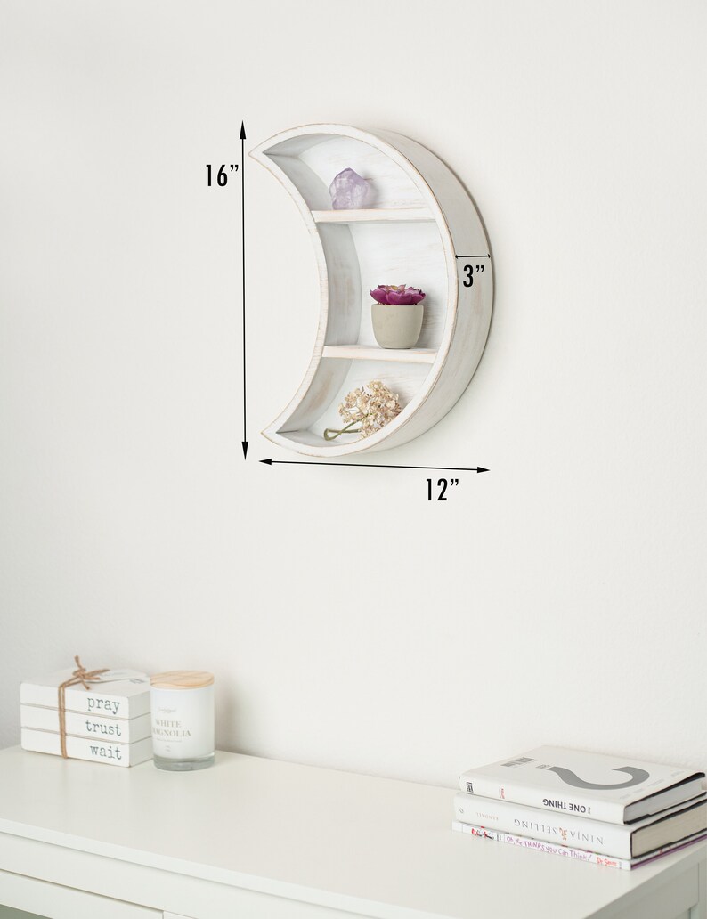 Moon Shelf White Nursery Wall Decor Nursery Shelf Etsy