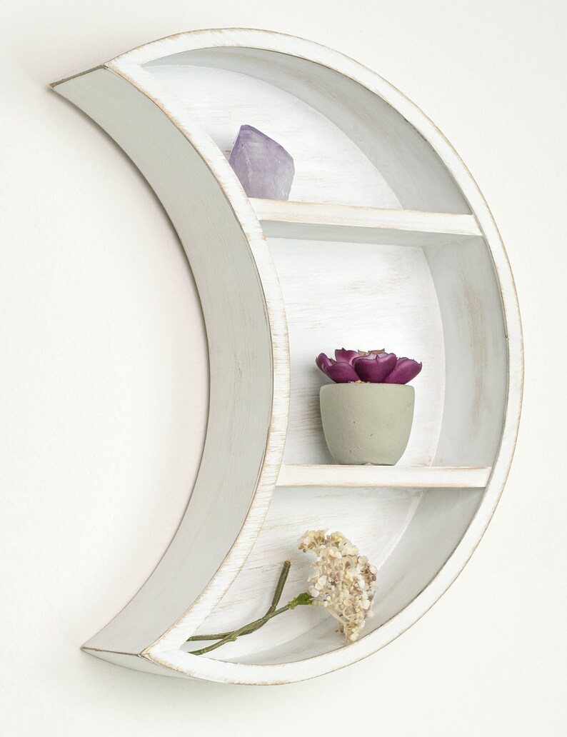 Moon Shelf White Nursery Wall Decor Nursery Shelf Etsy