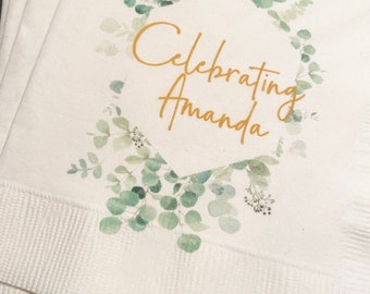 Bridal Shower Baby Shower Eid Set of 25 Personalized Napkins Custom Napkins Birthday Napkins Wedding Napkins Event Napkins