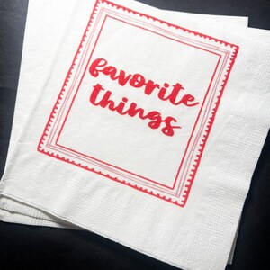Favorite Things Party Galentines Day Brunch Love My Gals a Brunch  Valentines Day Party Cocktail, Luncheon or Dinner Napkins, Set of 25