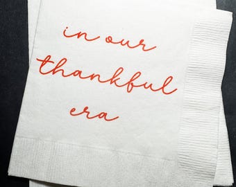 Friendsgiving Thanksgiving Happy Friendsgiving Happy Thanksgiving Funny Friendsgiving Cocktail, Luncheon or Dinner Napkins Set of 25