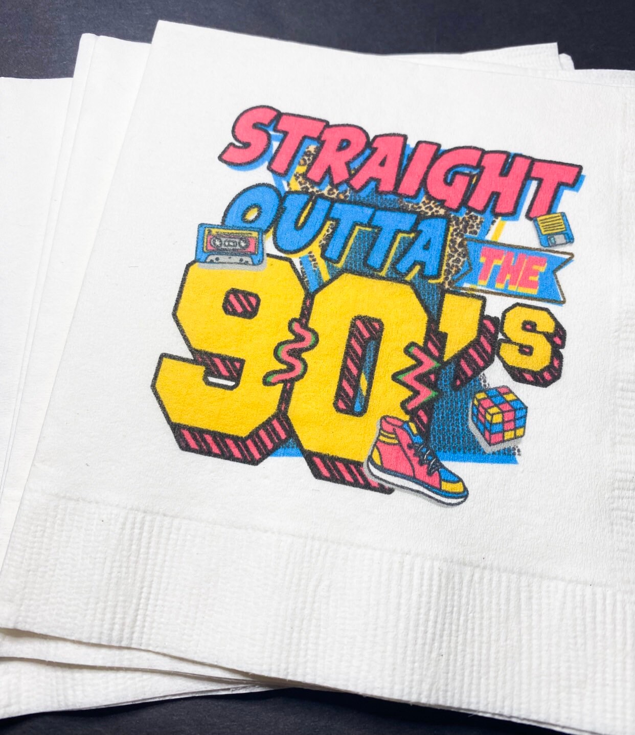 Straight Outta the 90s 30th Birthday Talk 30 To Me Dirty Thirty Birthday Cocktail Luncheon or Dinner Napkins Set of 25