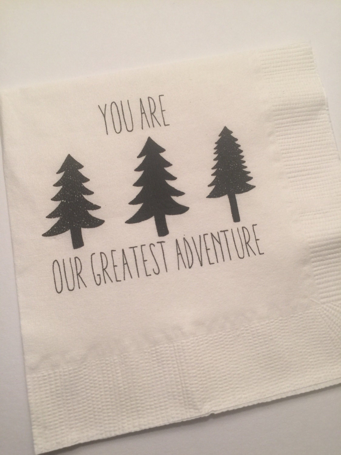 You Are Our Greatest Adventure Begins Tree Fall Baby Shower Cocktail Luncheon or Dinner Napkins Set of 25
