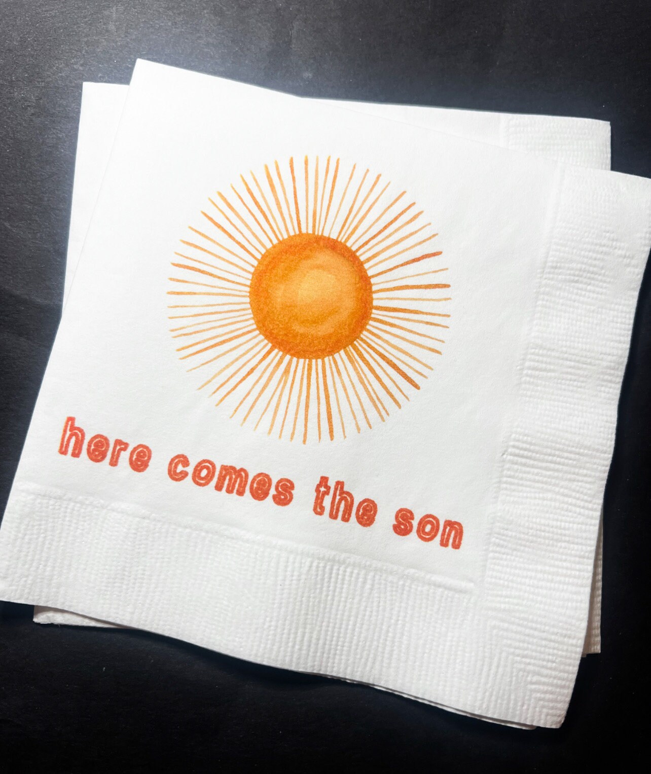 Here Comes the Son Baby Shower Sonshine You Are My Sunshine Boy Baby Shower Cocktail Luncheon or Dinner Napkins Set of 25