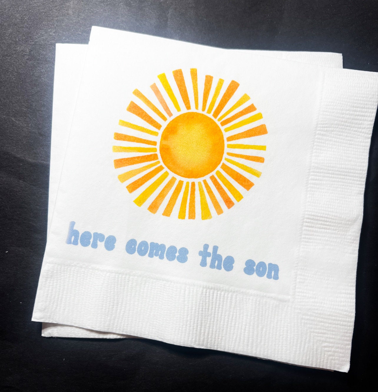 Here Comes the Son Baby Shower Sonshine You Are My Sunshine Boy Baby Shower Cocktail Luncheon or Dinner Napkins Set of 25