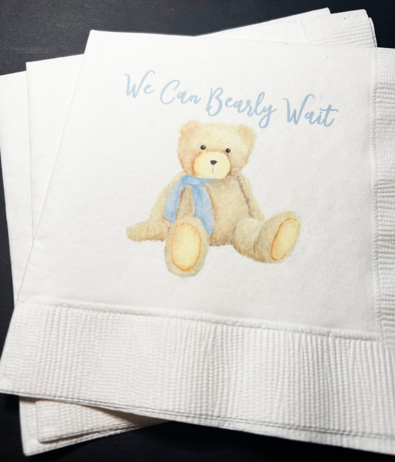 Teddy Bear Baby Shower We can Bearly Wait Shower Fall Baby Shower Cocktail Luncheon or Dinner Napkins Set of 25