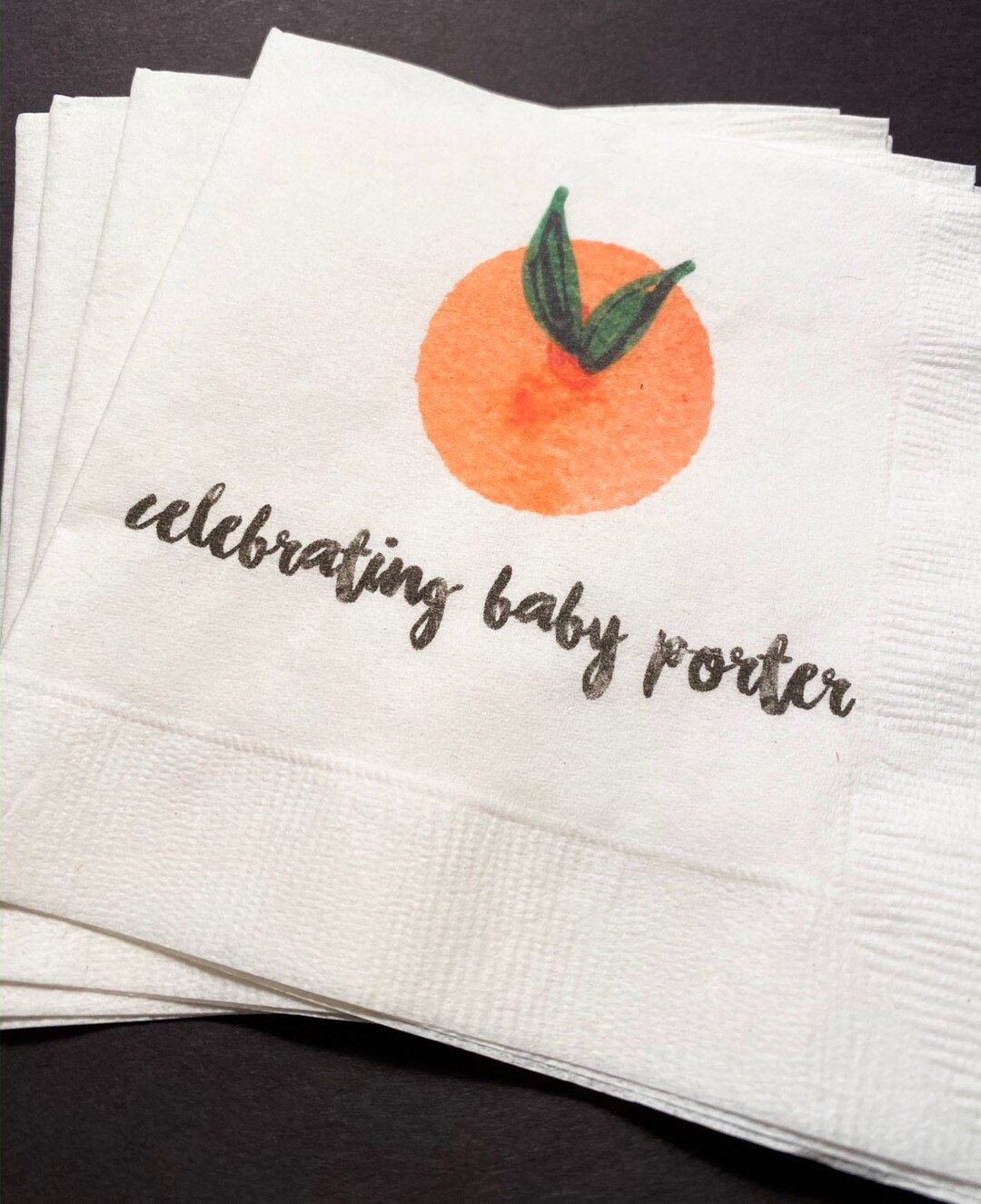 Clementine Cutie Baby Shower Spring Summer Shower Personalized Cocktail