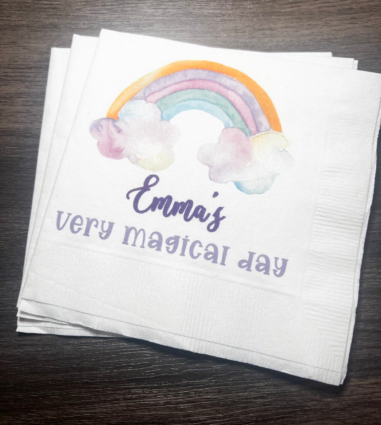 Unicorn Birthday Magical Unicorn Theme Birthday Cocktail Luncheon or Dinner Napkins Set of 25