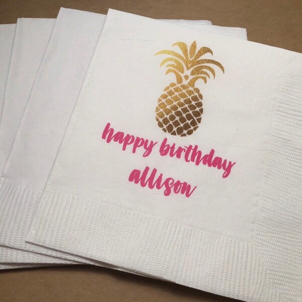 Pineapple Napkins Etsy