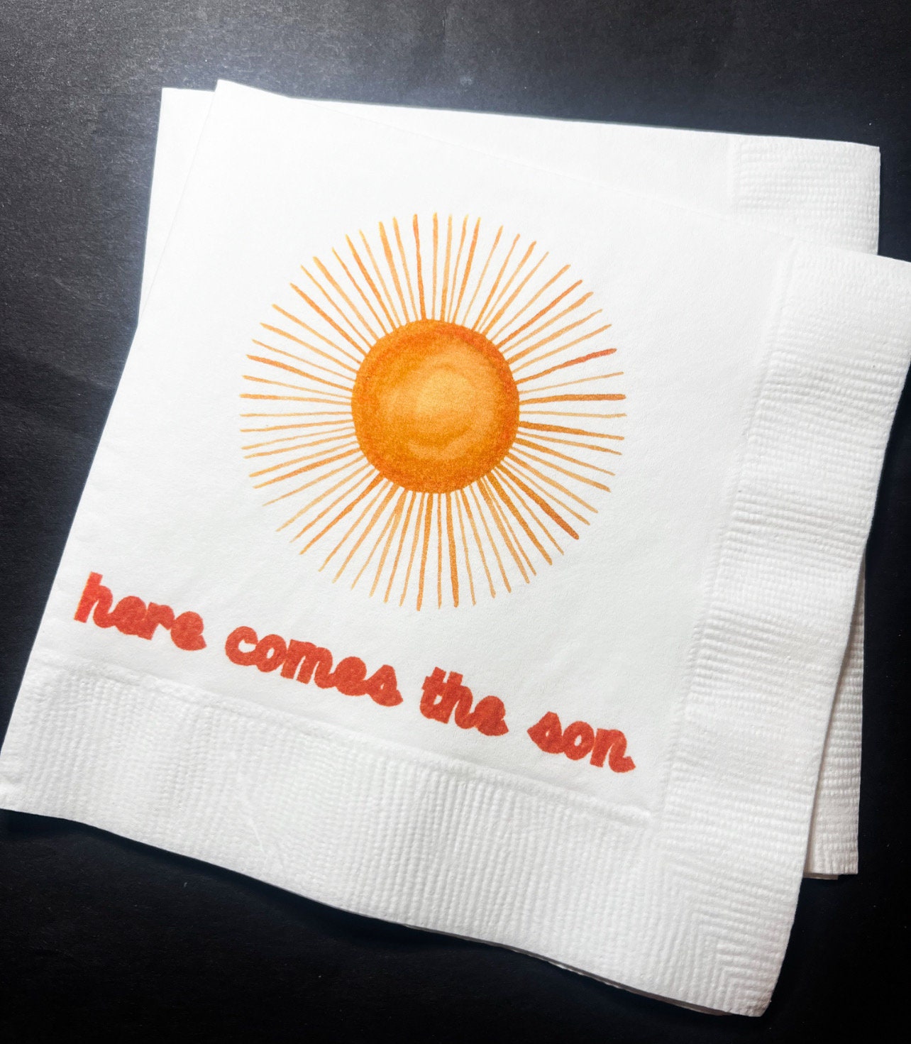 Here Comes the Son Baby Shower Sonshine You Are My Sunshine Boy Baby Shower Cocktail Luncheon or Dinner Napkins Set of 25