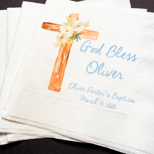 Baptism Napkins Etsy